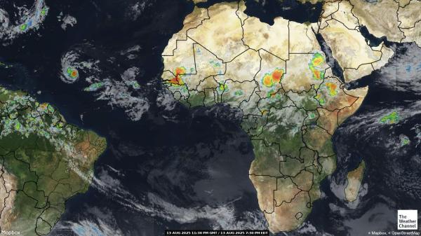 Afrika Vejret sky kort 