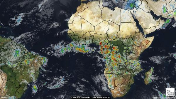 Afrika Vejret sky kort 