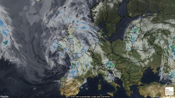 Albanien Wetter Wolke Karte 