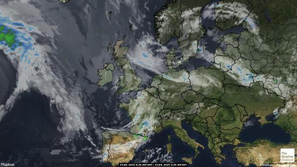 Andorra Meteo nuvola mappa 
