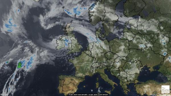 Andorra Weer wolk kaart 