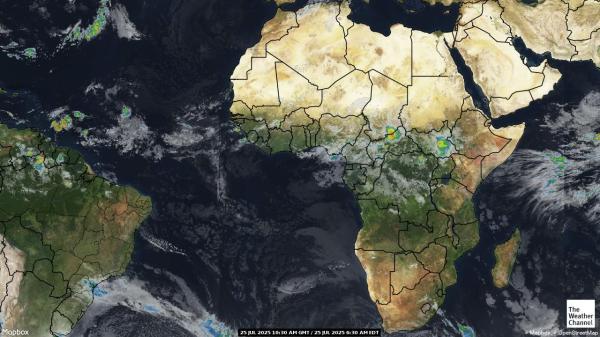 Angola Chmura pogoda mapa 