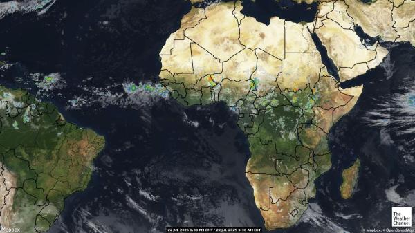 Angola Mapa del tiempo pronóstico nube 