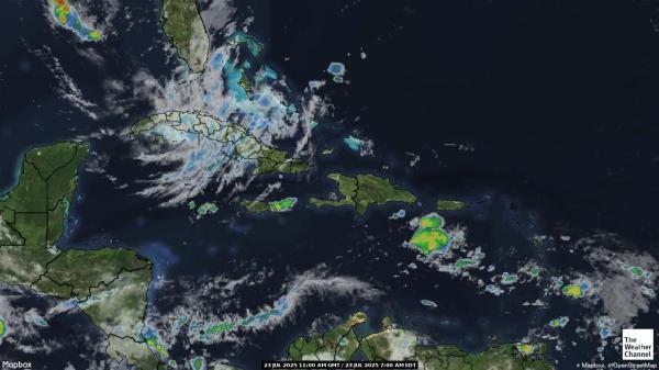 Anguilla Previsão do tempo nuvem mapa 