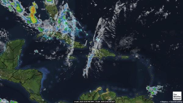 Antigua en Barbuda Weer wolk kaart 