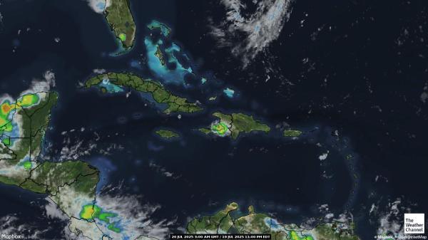Antigua en Barbuda Weer wolk kaart 