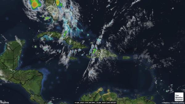 Antigua en Barbuda Weer wolk kaart 