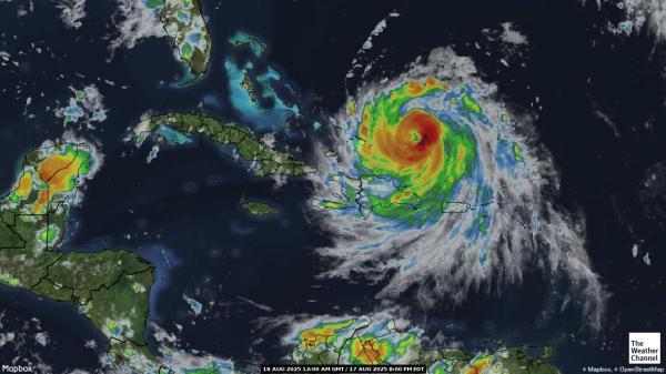 Antigua-et-Barbuda Météo nuage carte 