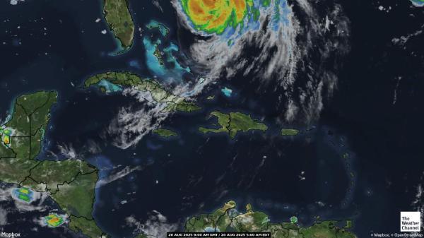 Antigua és Barbuda Időjárás felhő térkép 