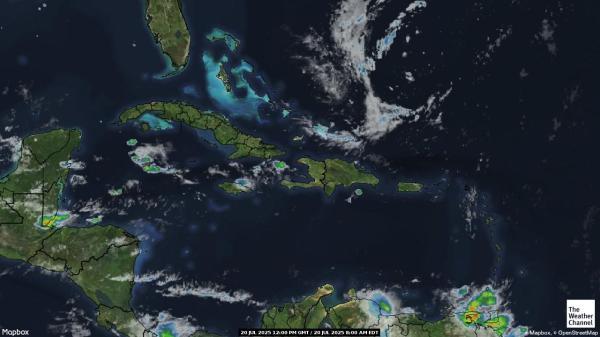 Antigua and Barbuda Mapa ng mapa ng lagay ng panahon 