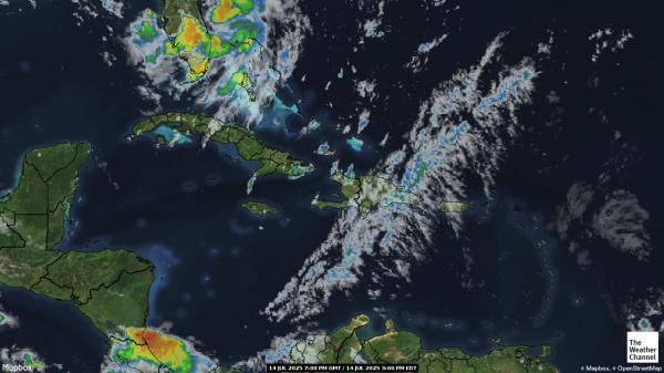 Antigua y Barbuda Mapa del tiempo pronóstico nube 