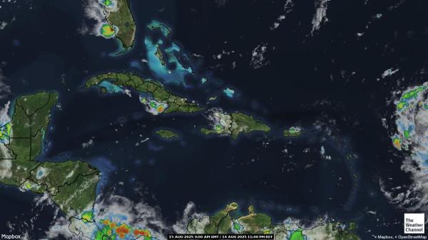 Antigua und Barbuda Wetter Wolke Karte 