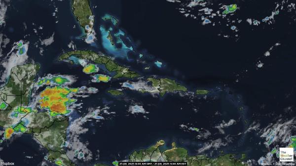 Antigua and Barbuda Previsão do tempo nuvem mapa 