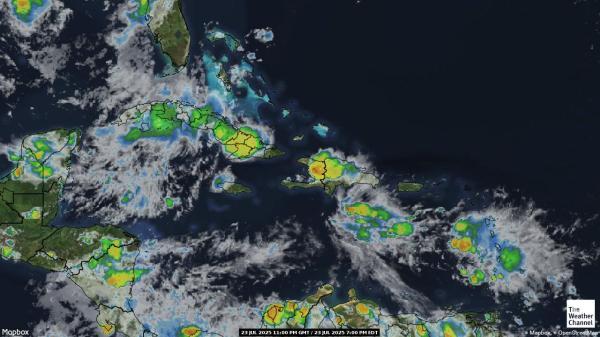 Aruba Previsão do tempo nuvem mapa 