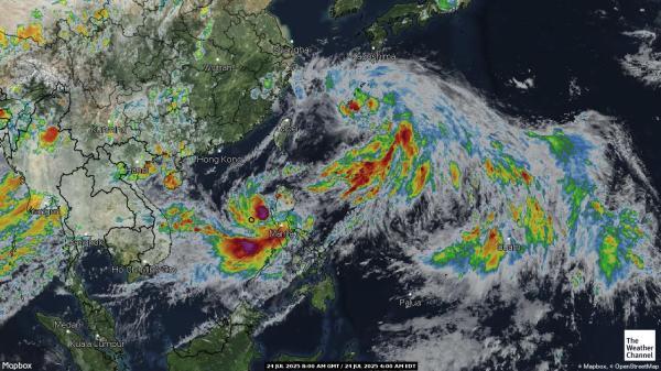 Asia Weather Cloud Map 