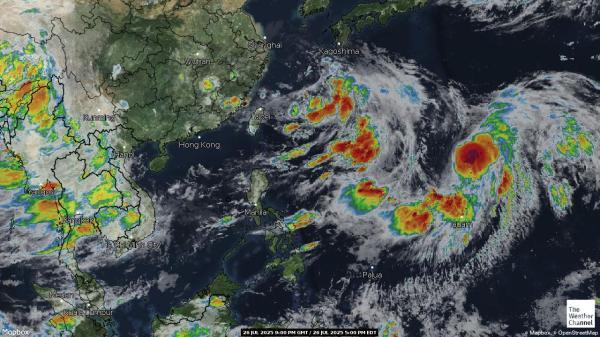 Asie Météo nuage carte 