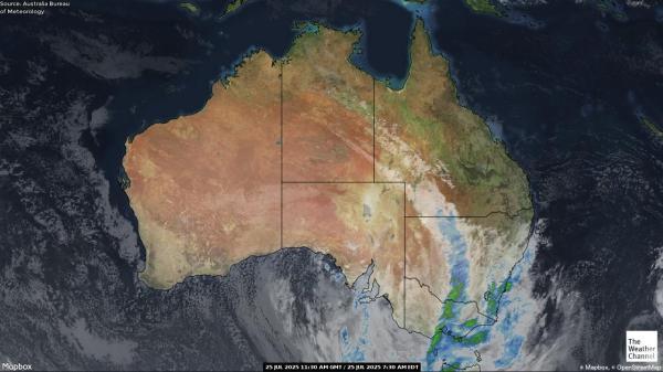 Australia Sää pilvi kartta 