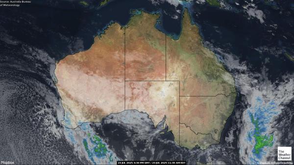 Australien Väder moln karta 