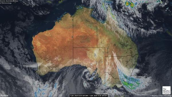 Australia Weather Cloud Map 