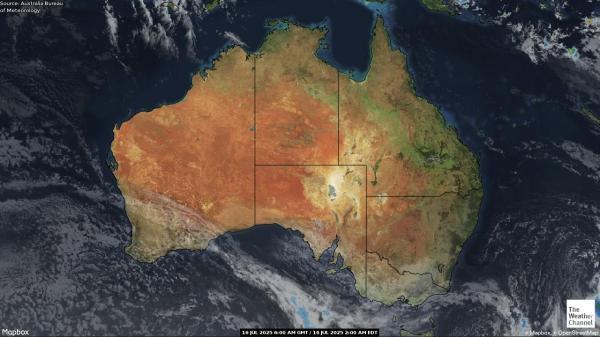 Australia Chmura pogoda mapa 