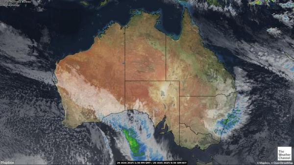 Australië Weer wolk kaart 