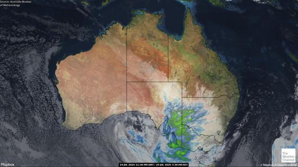 Australia Chmura pogoda mapa 