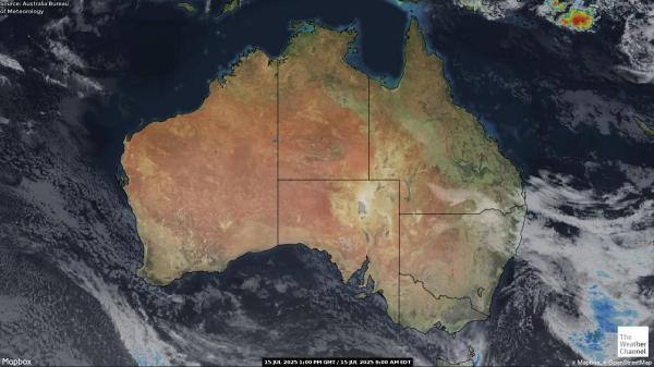 Australië Weer wolk kaart 