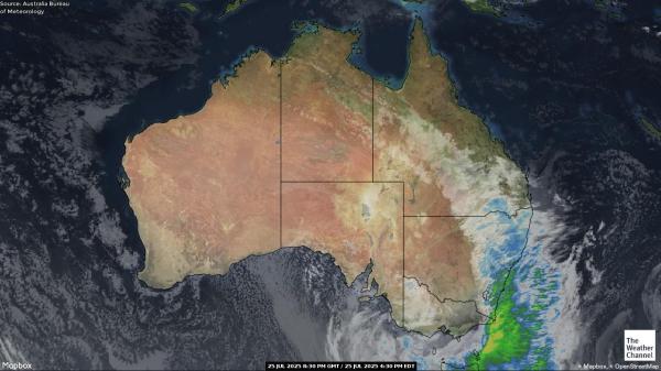 Australia Chmura pogoda mapa 