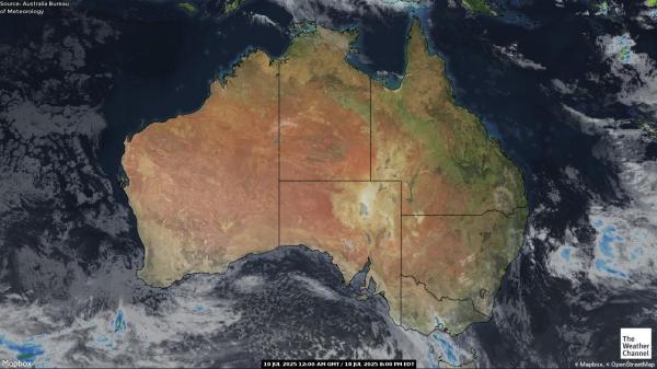 Australia Weather Cloud Map 