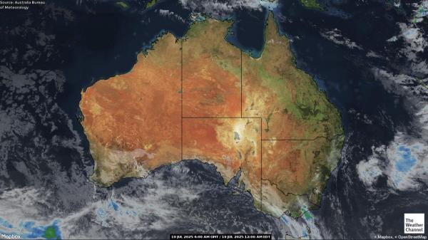 Australia Weather Cloud Map 
