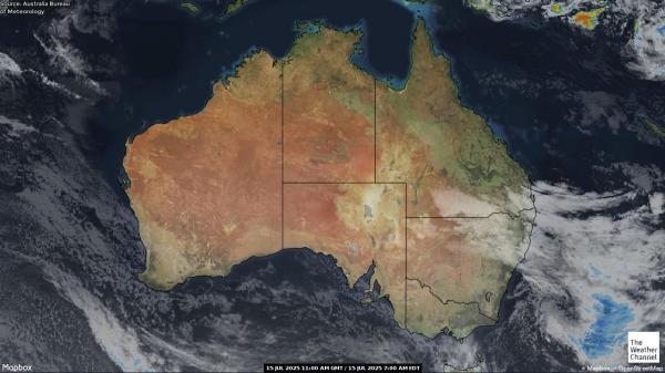 Australia Meteo nuvola mappa 