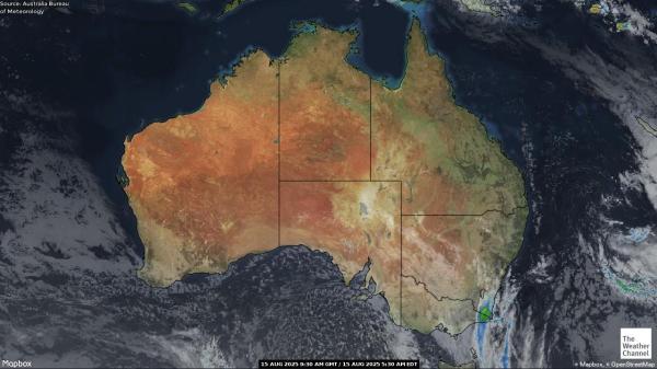 Australien Väder moln karta 