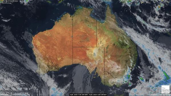 Australia Meteo nuvola mappa 