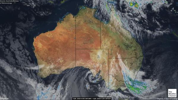 Australien Vejret sky kort 