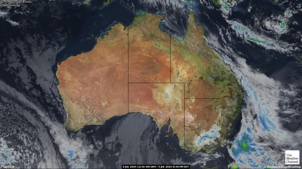 Australien Vejret sky kort 
