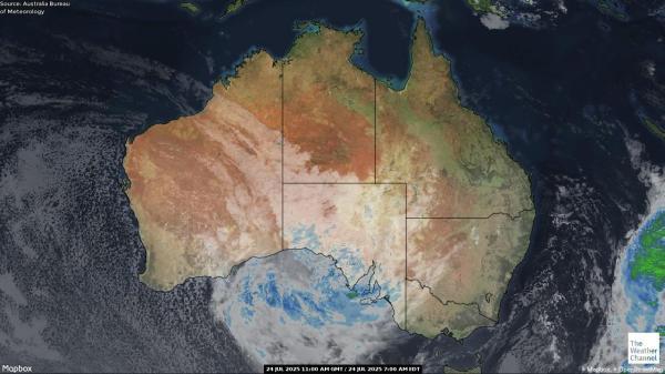 Australia Mapa ng mapa ng lagay ng panahon 