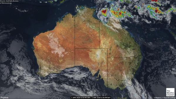 Australia Peta Cuaca awan 