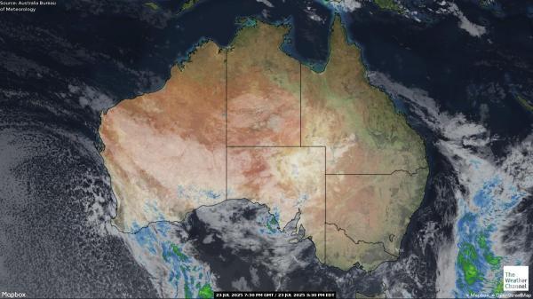 Australia Weather Cloud Map 