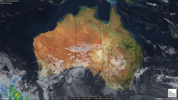 Australien Vejret sky kort 