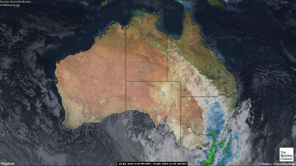 Australija Vremenska prognoza, Satelitska karta vremena 