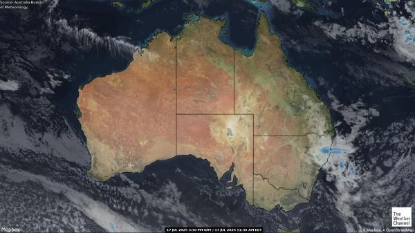 Australia Mapa ng mapa ng lagay ng panahon 