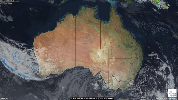 Australia Mapa del tiempo pronóstico nube 