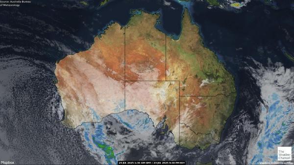 Australia Vær sky kart 