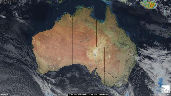 Australia Weather Cloud Map 