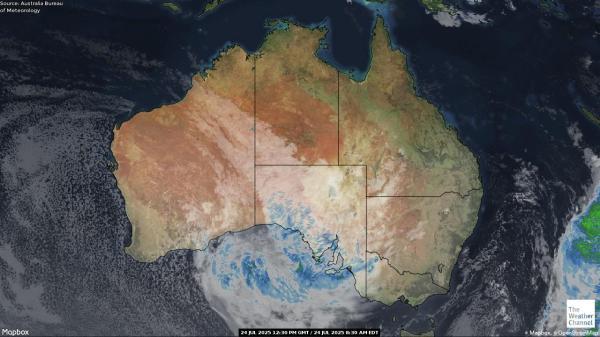 Australia Meteo nuvola mappa 