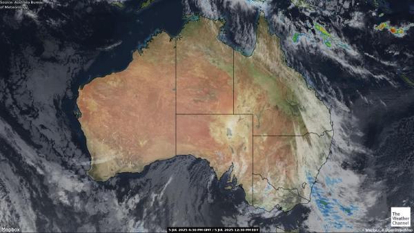 Australien Vejret sky kort 