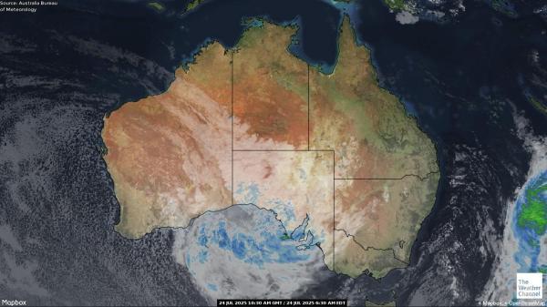 Australija Vremenska prognoza, Satelitska karta vremena 