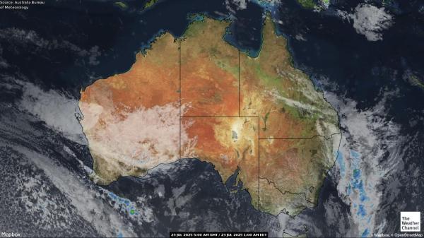 Australia Weather Cloud Map 