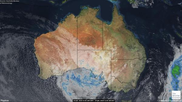 Australia Meteo nuvola mappa 