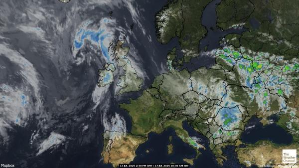 Àustria Previsió meteorològica, mapa meteorològic per satèl·lit 